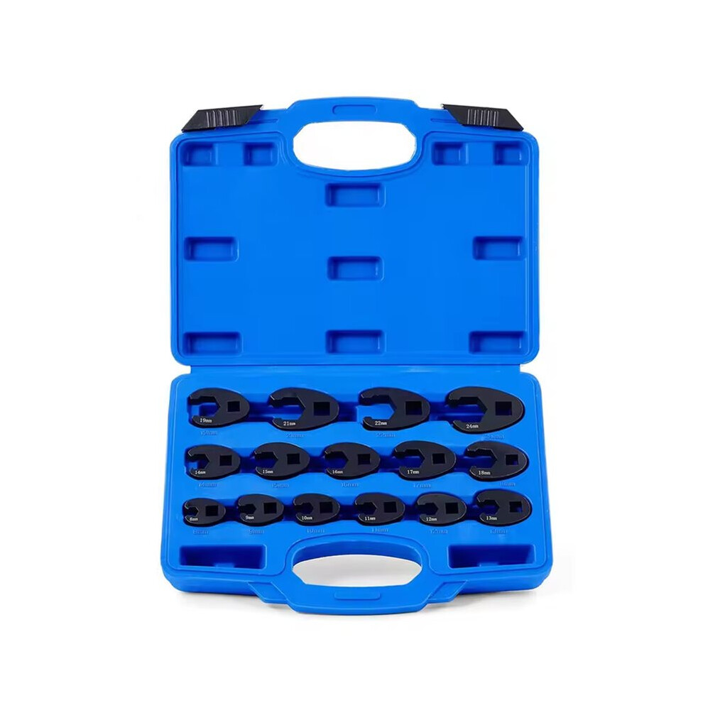 15 Pcs Crowfoot Wrench Set Flare Nut Tool 8 To 24Mm 1/2 3/8" Flare Nut Tool For 3/8" And 1/2" Drive Ratchet Wrenches 4712872020746