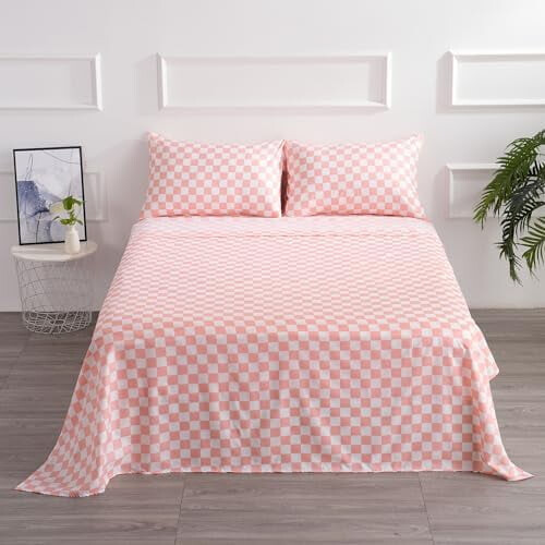 Twin Checkered Flag Bed Sheet Set – Brushed Microfiber,