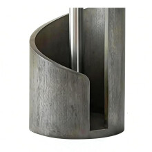 Porta Toallas de Papel de Montaña para Encimera con Base Redonda de Madera y Soporte de Hierro, Soporte para Organizar Rollos de Cocina.e