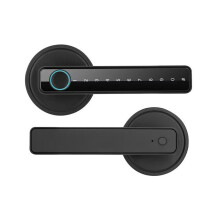 Serrure de Porte Intelligente Tuya avec Clé à Empreinte Digitale, Mot de Passe et Déverrouillage à Distance Via Application