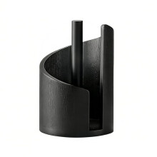 Mountain Paper Towel Holder Countertop with Wood Round Base and Iron Holder,Holder Stand for Kitchen Roll Organize A