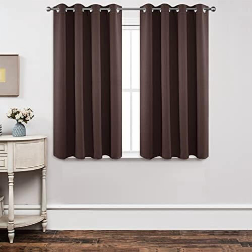 Blackout Curtains 52x54 in, Thermal Insulated, Polyester