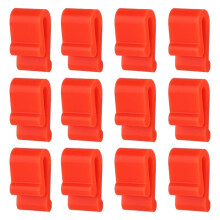 12pcs Silicone Dutch Oven Lid Clips - Non-Slip, Flexible,Pot Protectors Red