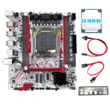 X99 Motherboard+E5 2676 V3 CPU X99G757 Gaming Motherboard LGA 2011-3 DDR3 HM55 Chip Supports to 64GB of Memory