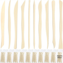 10 Set 100 Pcs Clay Sculpting Tools 10 Different Shapes Pottery Tools for Carving Ceramics Plastilina Molding Embossing