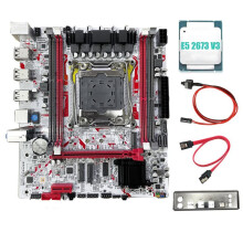 Placa-Mãe X99 + CPU E5 2673 V3 X99G757 para Jogos, Soquete LGA 2011-3, Chip DDR3 HM55, Suporta Até 64 GB de Memória.
