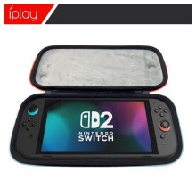 Custodia IPLAY compatibile con Nintendo Switch2 (NS2) – Borsa sottile, leggera, foderata in morbido tessuto con cordino rimovibile e cerniera di
