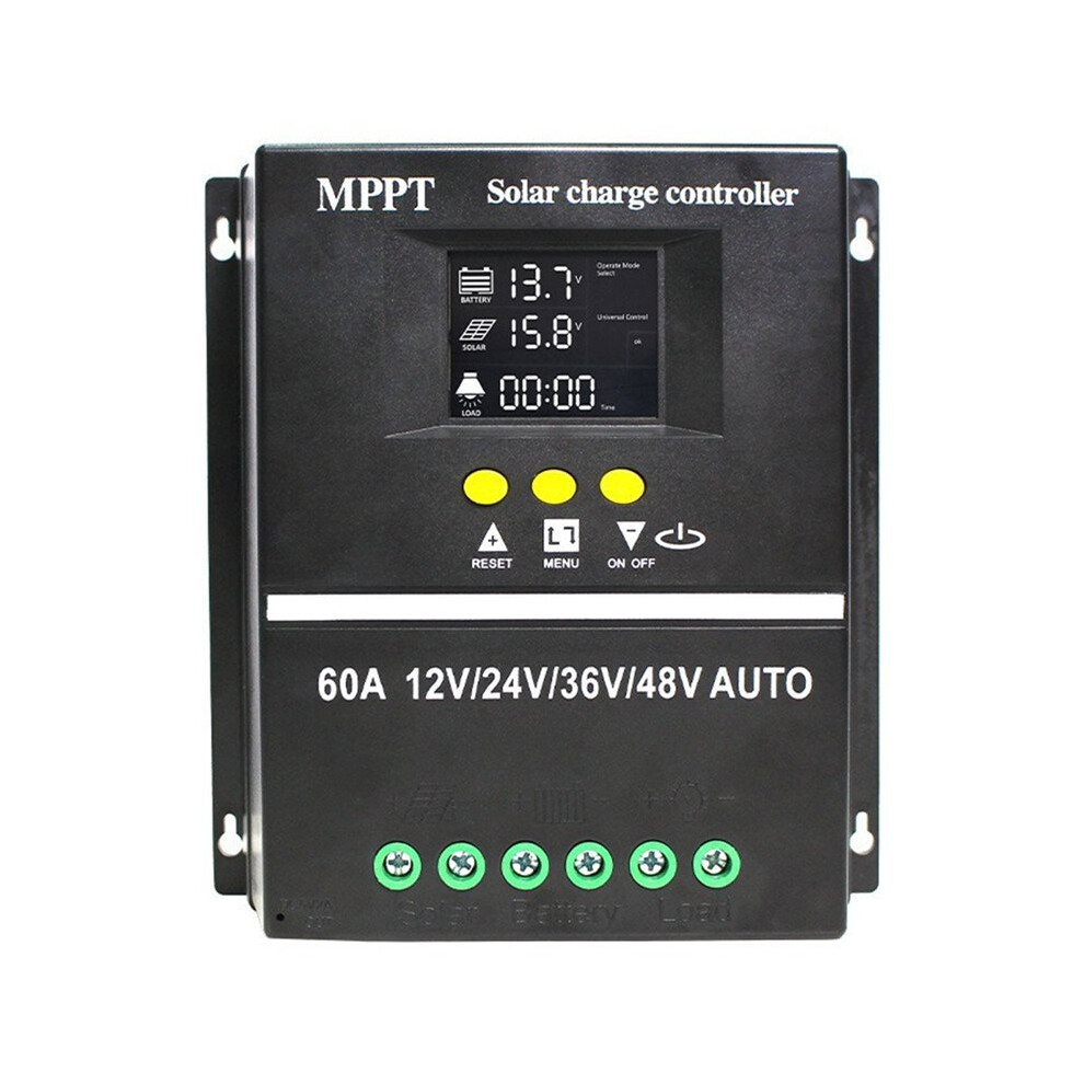 60A Mppt Solar Charge Controller, Intelligent Regulator For 12V-48V Auto Rv Lead Acid Lithium Lifepo4 Battery Charging 4713191192572