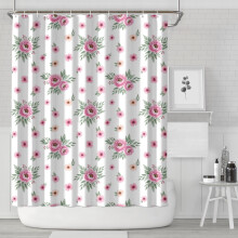 Pioneer kukkakuvioinen suihkuverho 72" x 84", kylpyhuoneen koristeellinen suihkuverhosetti 12 koukulla, vedenpitävä ja pestävä