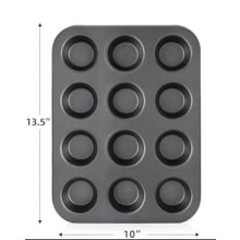 Muffinvorm voor bakken, antiaanbak cupcakevorm voor 12 cupcakes, set van 2 cupcakevormen, premium cheesecakevormen, vaatwasmachinebestendig -