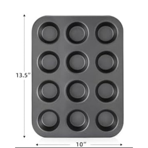 Nonstick-muffinform til 6 kopper, kraftigt kulstofstål