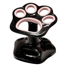 Cat Paw Shape Ceramic Toothbrush Holder No Punching Toothbrush Holder Base Makeup Brush Storage Bathroom Accessories A