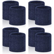 8 Pcs Absorbent Sports Wrist Sweat Bands for Men & Women – Elastic Tennis, Basketball, Gym, Running – Compatible with All Activities