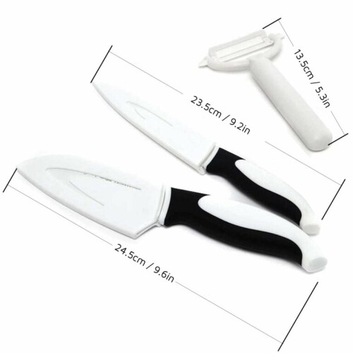 3 Piece Chef's Non-Stick Black and White Prep Set 2