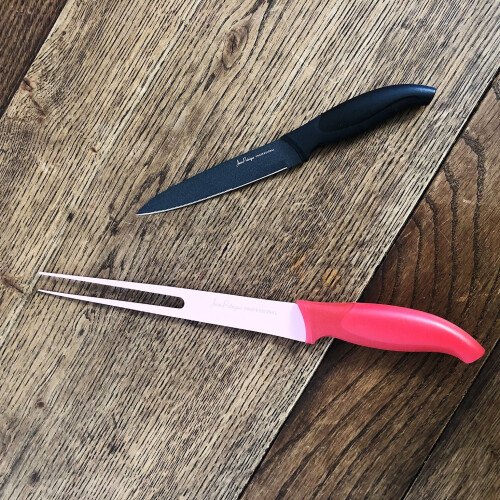 Contemporary Carving Sharp Knife & Meat Fork Set 2