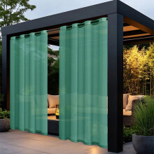 Green Voile Sheer Curtain Panel, 72x52 Inch