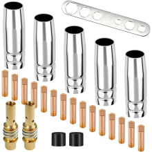 25-Piece Wear Parts Set, Protective Gas Welding Machine Accessories for AK-15/MB-15 Welding Machine