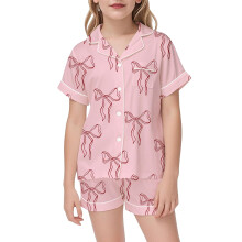 Ediodpoh Kids' Pink Pajama Set for Girls 3-4Y, Soft 2-Piece Loungewear & Sleepwear, Compatible with Valentine's Day