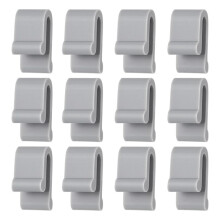 12 Silikon-Deckelclips für Schmortöpfe - Rutschfest, Flexibel, Topfrandschutz, Grau