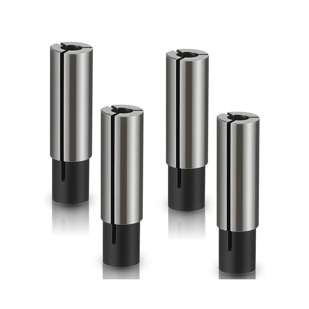 4Pcs 1/4" To 1/8" Collet Adapter High-Carbon Steel For Cnc Router, Lathe & Milling Machines 4711174941278