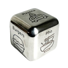 Valentine's Day Couple Gift: Food Decision Dice for Date Night, 11th Anniversary Steel Gift – Compatible with All Couples & Coworkers
