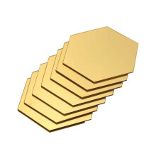 Lot de 7 stickers muraux hexagonaux 3D effet miroir, amovibles, en vinyle, pour la décoration intérieure (à faire soi-même). Moins de 5 $.