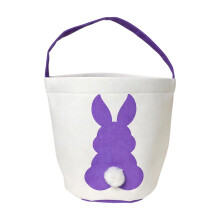 Sac fourre-tout en toile lapin de Pâques 10 x 9 pouces