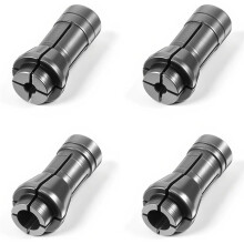 4 Pack 1/4" to 1/8" Die Grinder Collet Adapter Die Grinders Accessories Attachments 1.06 X 0.53 Inch 3mm, 6mm (Silver)