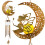 Solar Moon Wind Chime with Crackle Glass Ball 1
