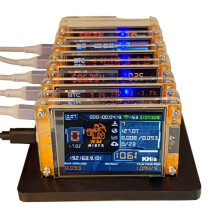 6X 1060KH/S NMMiner NerdMiner + Support 6 Emplacements Amélioré Harshrate Bitcoin Crypto Solo Miner 2,8 Pouces Display Home BTC