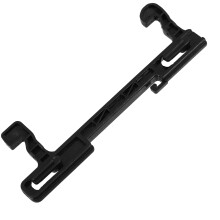 Microwave Door Lock Hook Black ABS Material Easy Installation Secure Locking Mechanism for