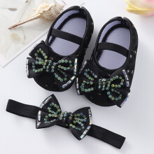 Zapatos de bebé YOUSNH, zapatos de moda con suela suave para niños pequeños, zapatos de princesa con flores y vestido de perlas, zapatos para