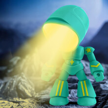 Miniaturowa lampka nocna LED – ruchoma lampa stołowa z robotem, przyjazna dla oczu bezprzewodowa lampa nastrojowa do sypialni/biura, kompatybilna