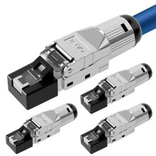 4 Connettori di Rete RJ45 CAT 8 per Cavi LAN Rigidi, Cavi di Installazione, Connettori LAN Ethernet