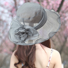 Women's Faux Linen Tea Party Hat, Wide Brim, 1 pc