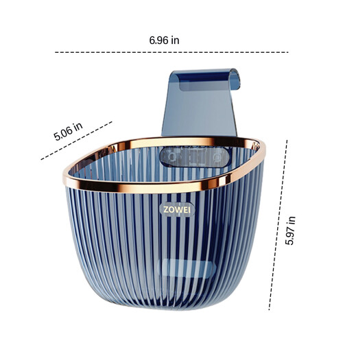 Plastic Shower Basket, Kitchen Storage Organizer, Multipurpose Hanging Baskets, Bathroom Cosmetics Storage, Easy View Home Storage Solution 2