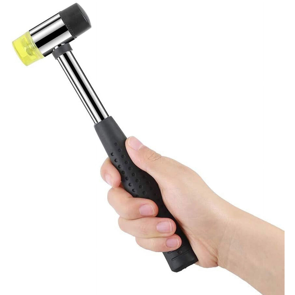 New Rubber Mallet Hammer 25Mm Nonslip Grip Dual Mini Rubber And Nylon Head Face 9377112519463