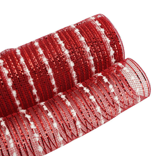Deco Mesh 10" x 30FT Μεταλλικό ύφασμα λινάτσας από αλουμινόχαρτο για χειροτεχνίες DIY,