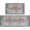 Boho Kitchen Rug Set 17x30+17x47 in Grey 1