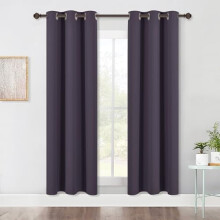 Blackout Drapery Panels Greyish Purple 42x72 inch 2 pcs