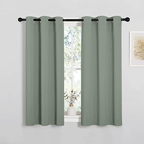 Blackout Curtains with Silver Grommets, 34" W x 60" L, 2
