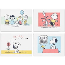 Peanuts 70-årsjubileums blanke notatkort, 40 stk.