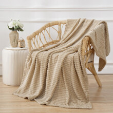 GYTY Green Throw Blanket 50"x60", Super Soft Fleece, 3D Jacquard Grid Design, Lightweight Cozy Blanket for Couch/Sofa/Chair, Dark Forest Green
