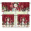 Red Snowman Kitchen Curtains Set 3-Piece Rod Pocket 1