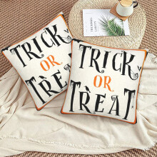 Housses de coussin décoratives d'Halloween 45 x 45 cm (lot de 2)
