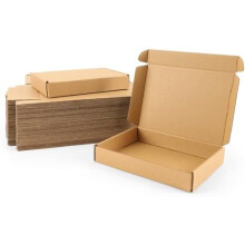7x5x1" Small Shipping Boxes 50 Pack, Corrugated Cardboard Mailer Boxes Bulk for Packaging Small Business Mailing Gift, Kraft Brown