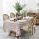 Boho Farmhouse Tablecloth 60" x 104" Linen-Look Polyester 1