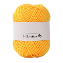 Soft Milk Cotton Yarn (25g/skein), Bright Colors, for Knitting DIY Clothes, Hats, Amigurumi — Compatible with 9-Gauge Needle
