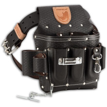 Heavy-Duty Electrician's Tool Belt – 13-Pocket Top-Grain Leather, Adjustable 29–46", Compatible with Electrical Work