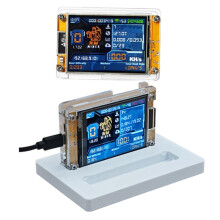 2x 1000KH/S NMMiner NerdMiner + 2 Steckplätze, Verbesserter Ständer, Robustes 2,8-Zoll--Display, Bitcoin-Krypto-Solo-Lotterie-Miner